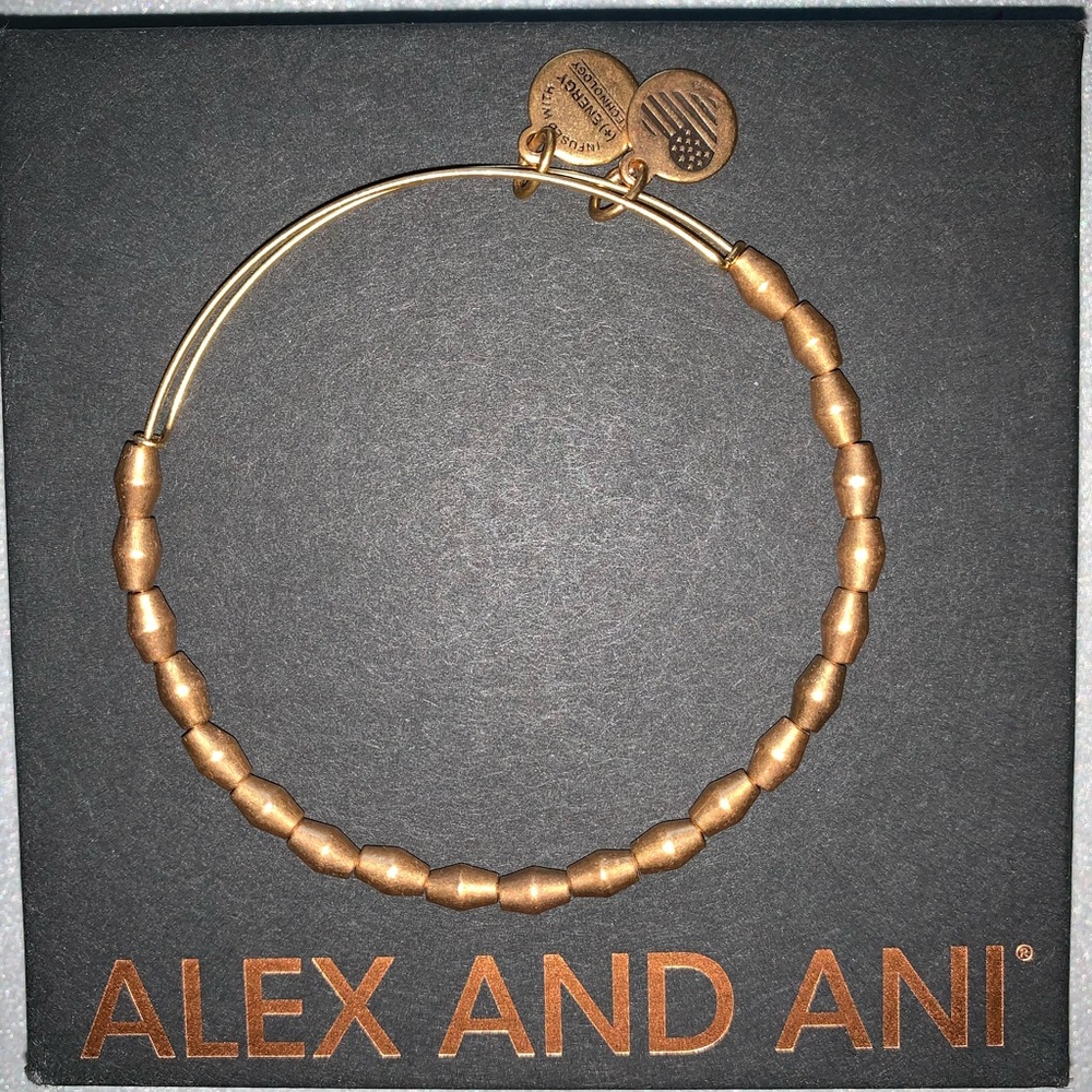 Alex and Ani Metal Beaded Bangle